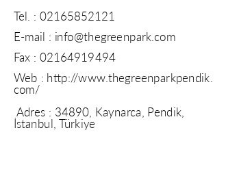The Green Park Pendik Hotel & Convention Center iletiim bilgileri